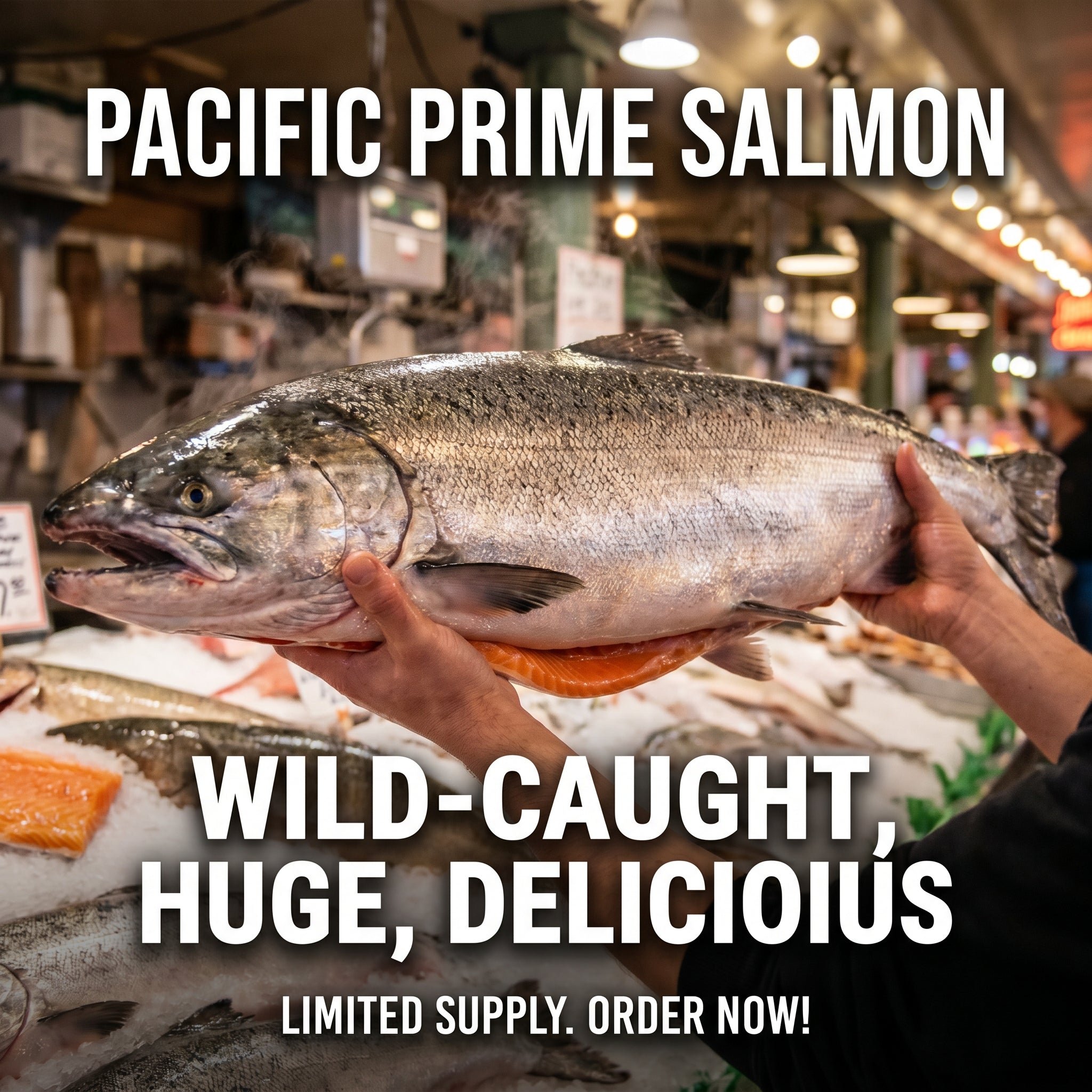 Premium Sashimi-Grade Atlantic Salmon - Freshly Cut Fillet | 100% Raw-Safe, Rich Marbling & Melt-in-Your-Mouth Texture
